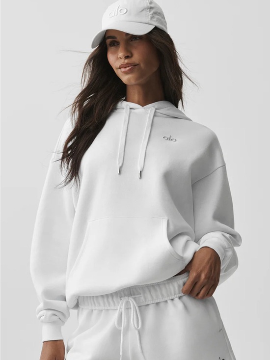ALO Yoga Tops - ALO Yoga Women's White Pullover Hoodie